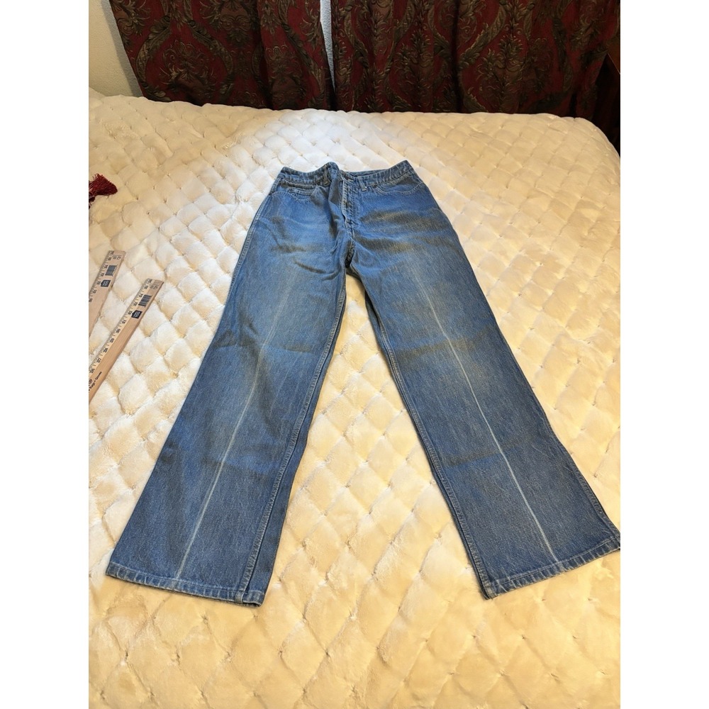 Vintage Calvin Klein USA Made Women's Jeans 28x29 Light Wash High Rise Straight‎ - Picture 2 of 9